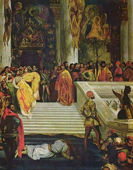 Eugene Delacroix Hinrichtung des Dogen Marin Faliero oil painting image